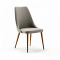 Modern upholstered dining chair with wooden legs 45 x 50 x 90cm in gray