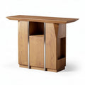 Wooden console table with open shelving for storage and display 120 x 40 x 90cm