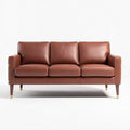 Brown leather sofa with three seating capacity dimensions 200 x 90 x 85cm